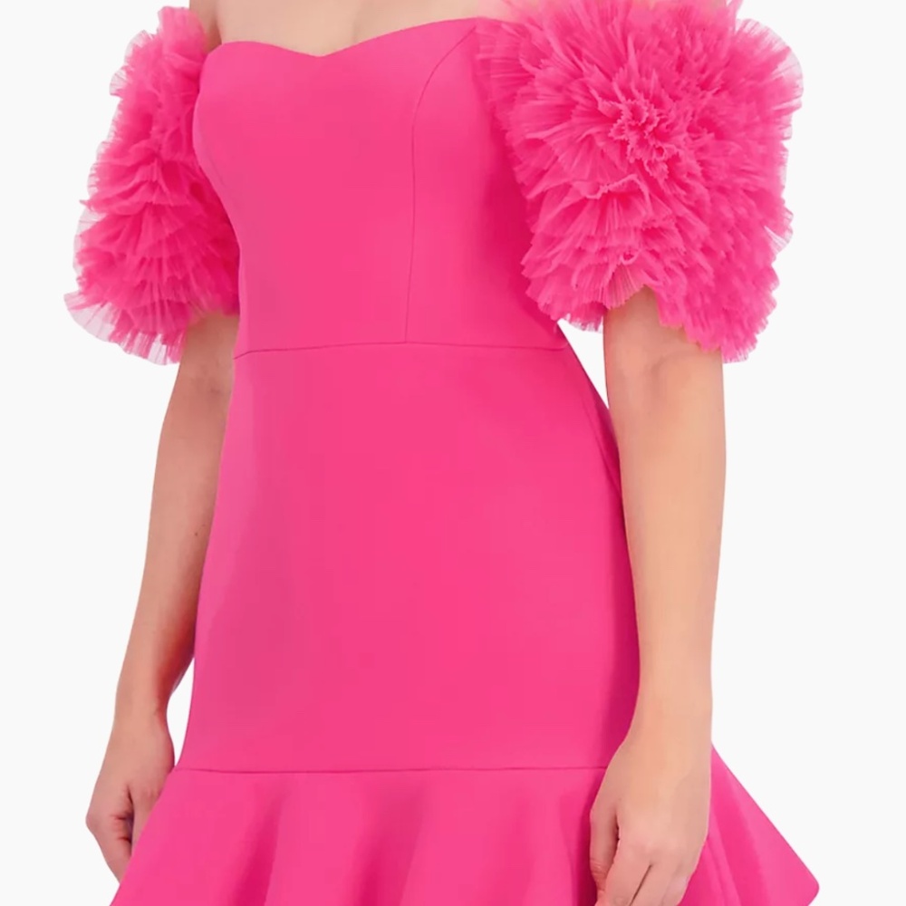 BCBGmaxazria Cocktail Tule Dress SAMPLE SIZE 6 - Picture 3 of 9